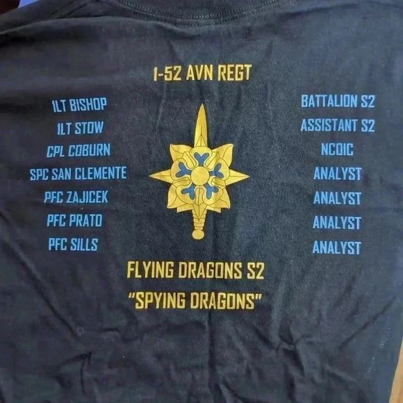 I-52 SPYING FLYING DRAGONS S2 Tshirt Blue sz XL - Picture 5 of 5